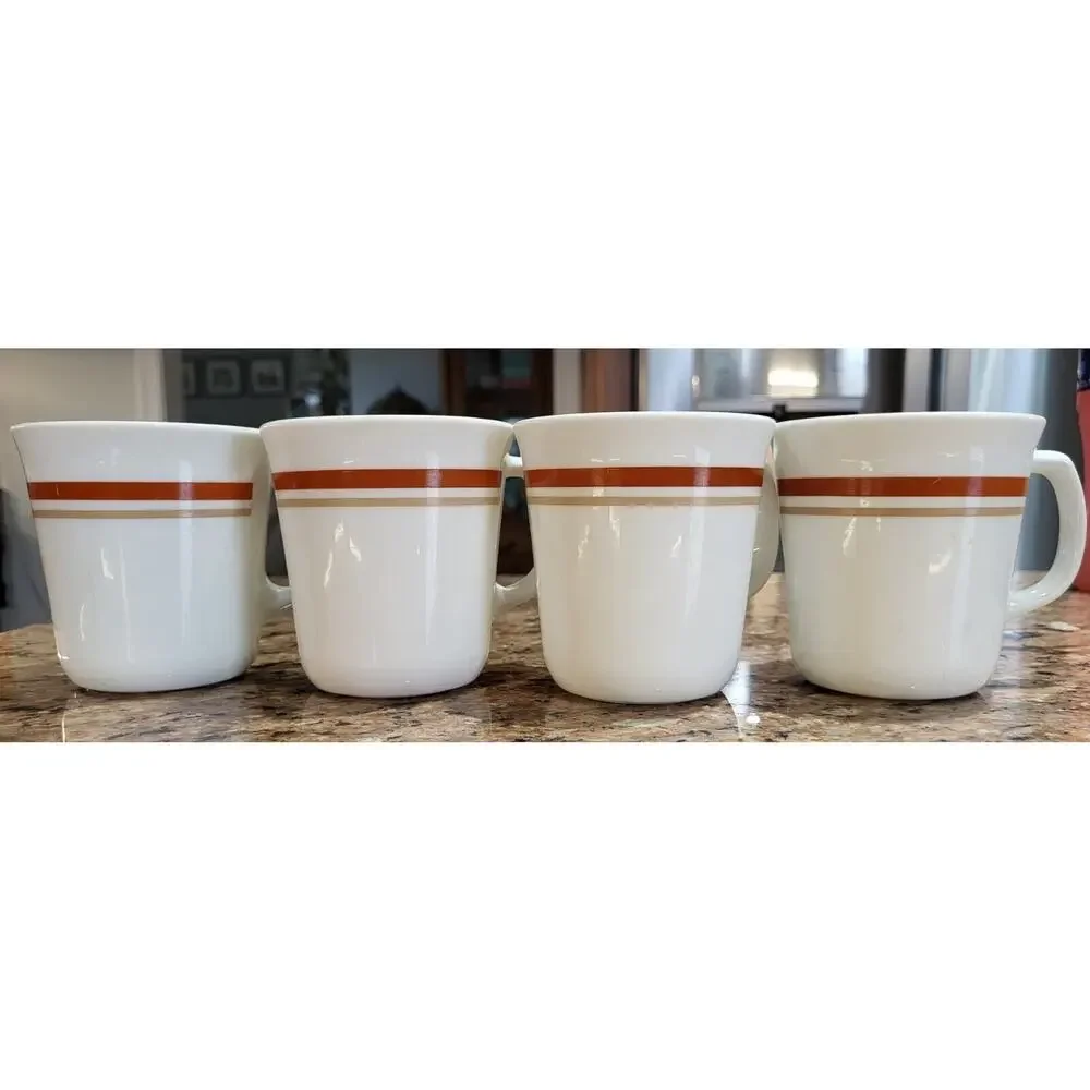 Corelle by Corning Cinnamon Or Chestnut Pattern (Set of 4) Mugs